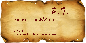 Puches Teodóra névjegykártya